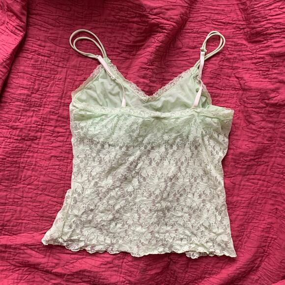 Y2K Vintage Light Green Lace Secret Treasures Camisole Sweetheart Flower MEDIUM - Picture 2 of 10